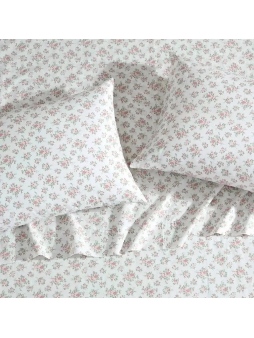 Laura Ashley Leanna Rose ~ Twin Sheet Set ~ Pink Floral ~ 100% Cotton
